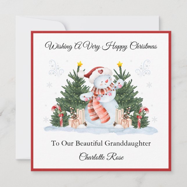 Carte de Noël pour fille pour son premier deuxième (Devant)