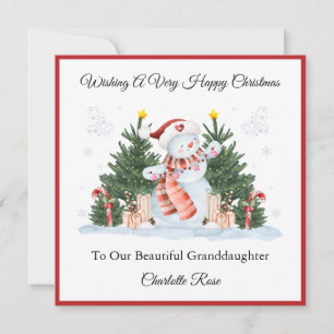 Carte de Noël pour fille pour son premier deuxième