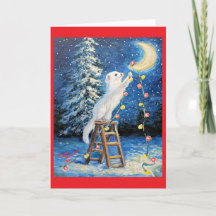 Carte de Noël pour furet 