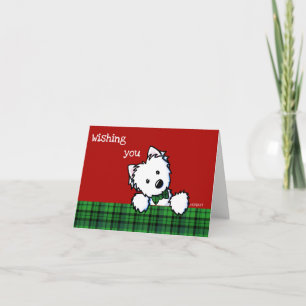 Carte de Noël pour garçon KiniArt Westie