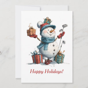 Carte de Noël pour golfeur amateur de Noël