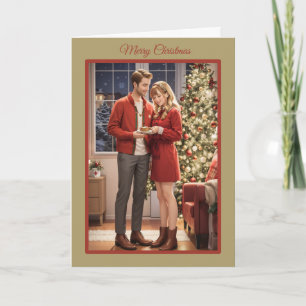 Carte de Noël pour jeunes mariés