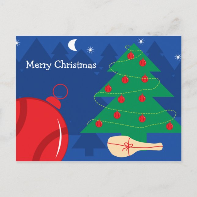 Carte de Noël pour joueurs de tennis (Devant)