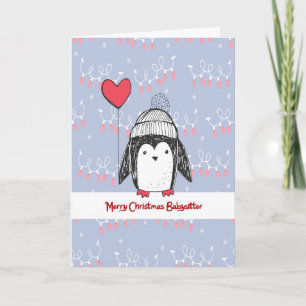 Carte de Noël pour la babysitter