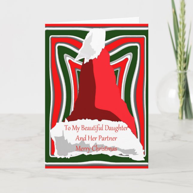 Carte de Noël pour la fille et son partenaire (Devant)