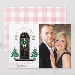 Carte de Noël pour la photo de la maison pour les