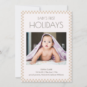 Carte de Noël pour la première fête de bébé