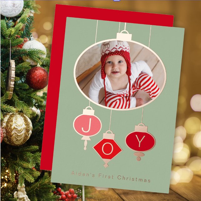 Carte de Noël pour la première fête de bébé (Créateur téléchargé)