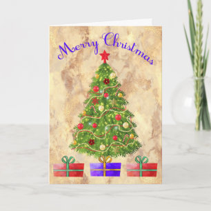 Carte de Noël pour l'arbre-soeur et les cadeaux