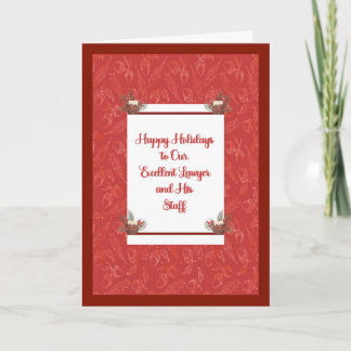 Carte de Noël pour l'avocat et le personnel