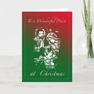 Carte de Noël pour le prêtre
