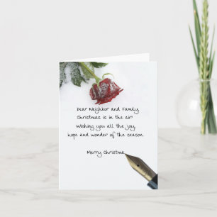 Carte de Noël pour le voisin et la famille