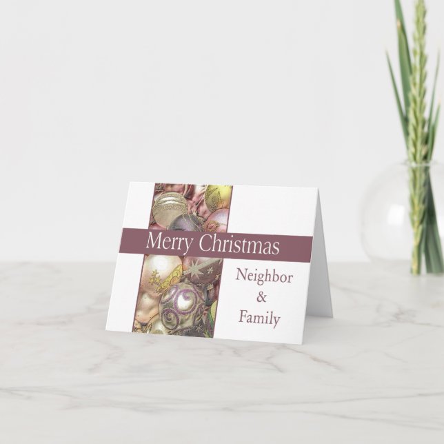 Carte de Noël pour le voisin et la famille (Devant)