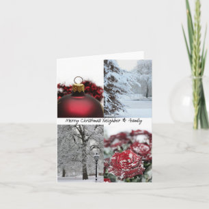 Carte de Noël pour le voisin et la famille