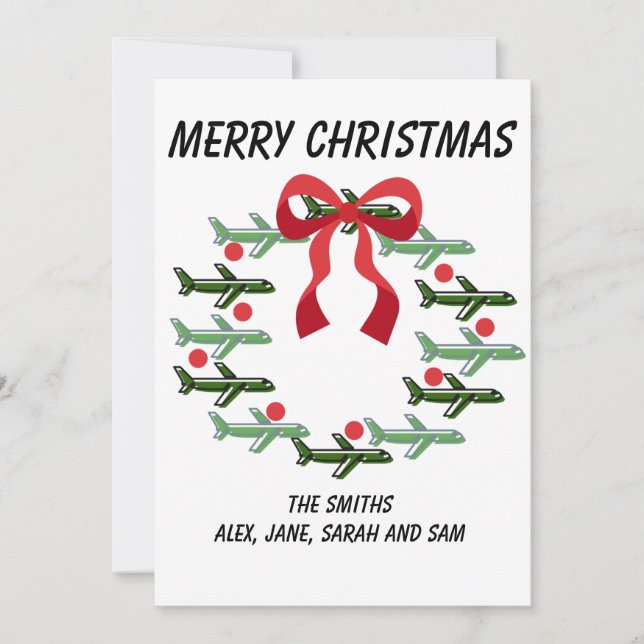 Carte de Noël pour les couronnes debout et loin (Devant)