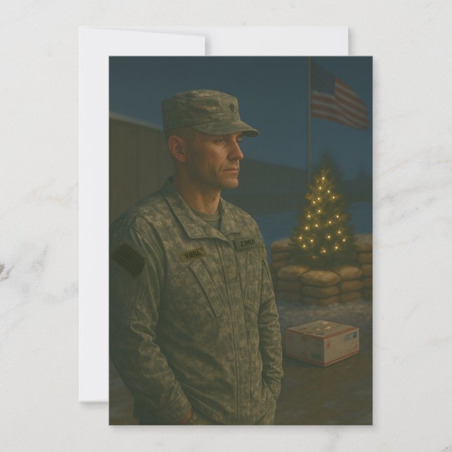 Carte de Noël pour les militaires Vous êtes dans n (Devant)