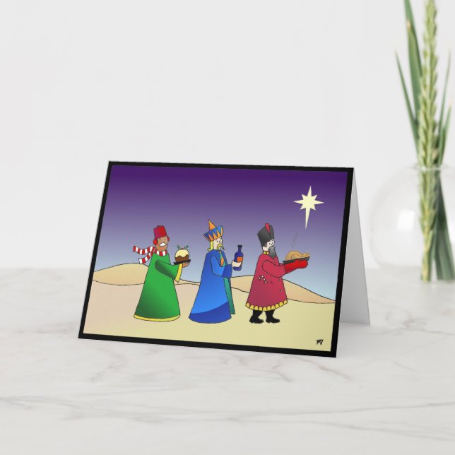 Carte de Noël pour les trois hommes (Devant)