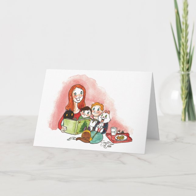 Carte de Noël pour l'heure du conte (Devant)