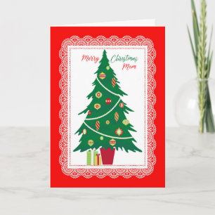 Carte de Noël pour maman avec arbre