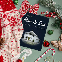 Carte de Noël pour Maman et Papa - Cottage de Camp