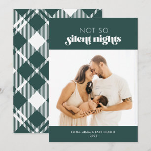Carte de Noël pour Nouveau-Né Nuits Pas Si Silenci
