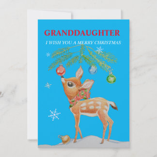 Carte de Noël pour petite-fille
