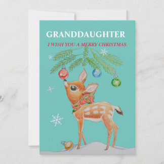 Carte de Noël pour petite-fille