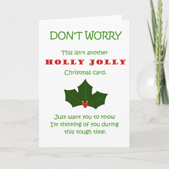 Carte de Noël pour quelqu'un en deuil / transition (Devant)