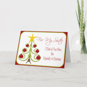Carte de Noël pour Soeur