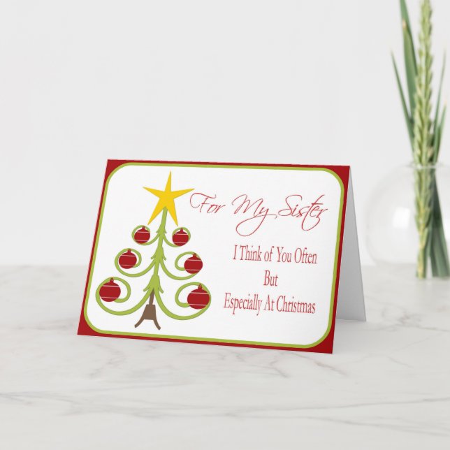 Carte de Noël pour Soeur (Devant)