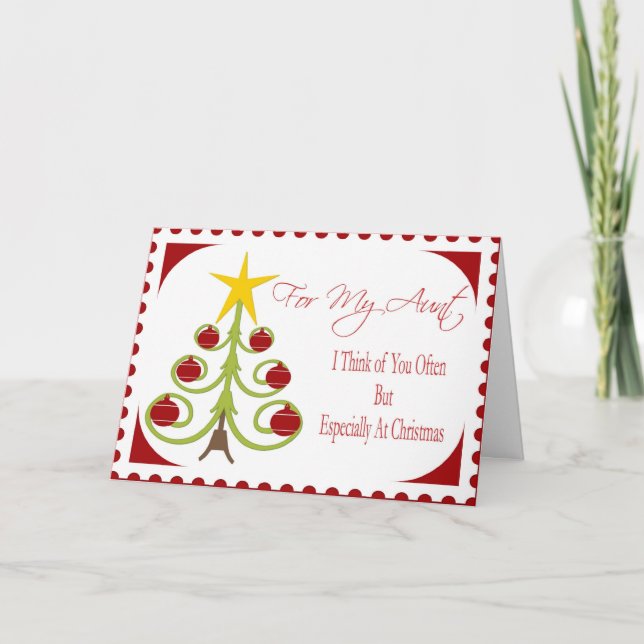 Carte de Noël pour tante (Devant)