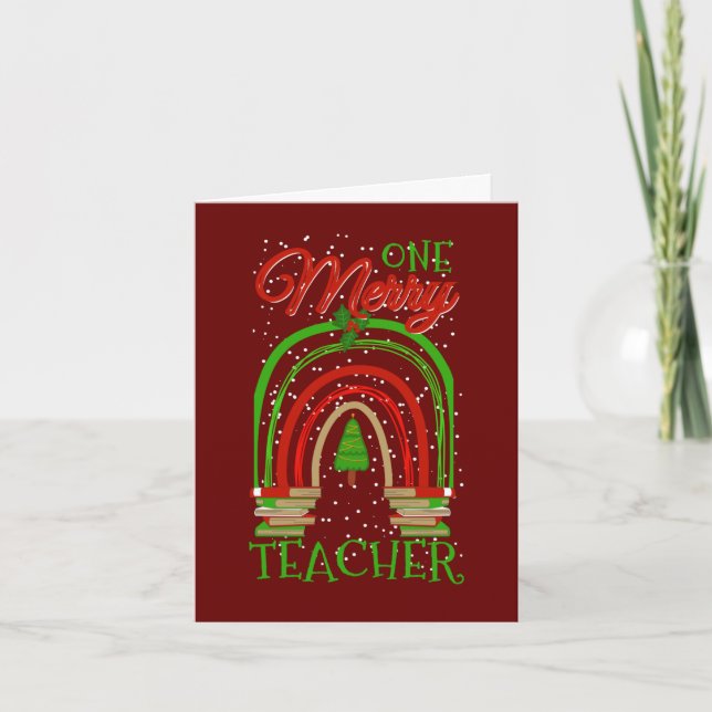 Carte de Noël pour un Enseignant Joyeux sur Mesure (Devant)