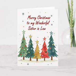 Carte de Noël pour une merveilleuse belle-sœur