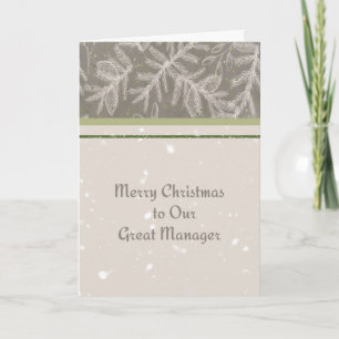 Carte de Noël pour votre excellent manager