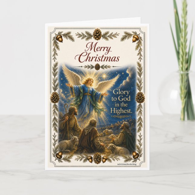 Carte de Noël - Proclamation de l'ange (Devant)