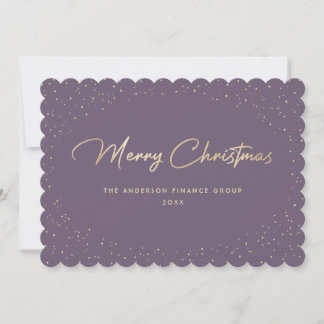 Carte de Noël professionnelle élégante lavande et