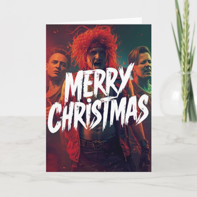 Carte de Noël punk (Devant)