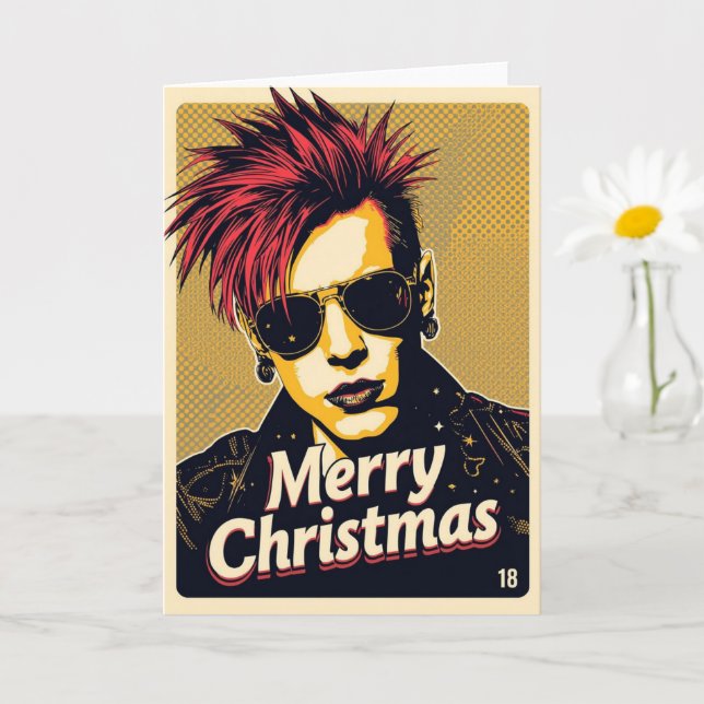 carte de Noël punk (Petite plante)