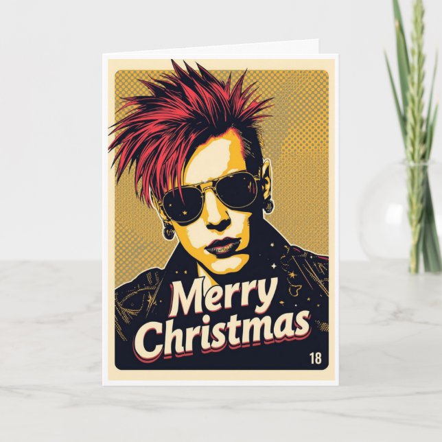 carte de Noël punk (Devant)