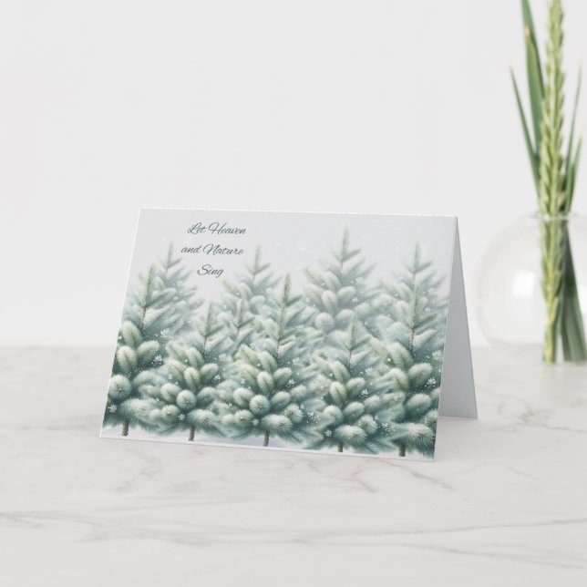Carte de Noël : Que le Ciel et la Nature Chantent (Devant)
