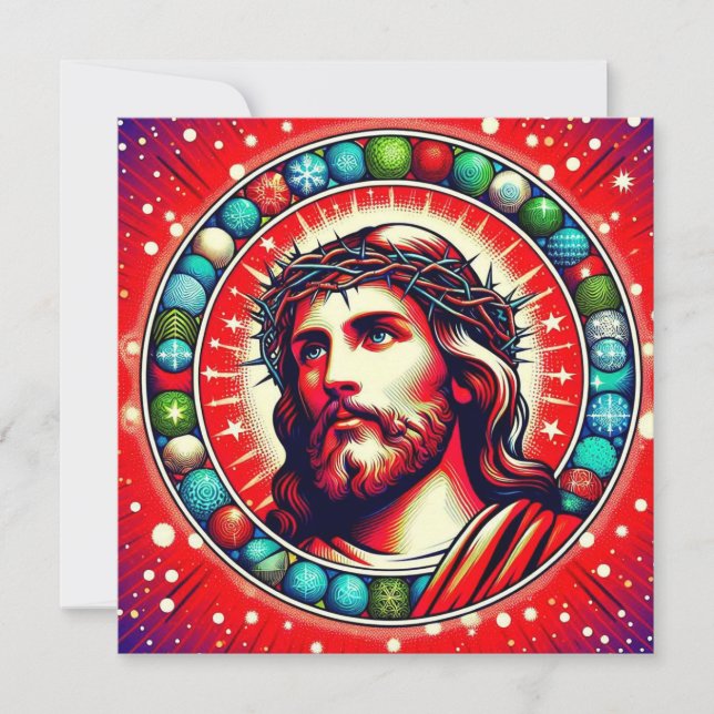 Carte de Noël Red Jesus ! (Devant)