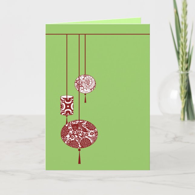 Carte de Noël Red Lanterns (Devant)
