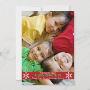 Carte de Noël Red Ribbon Snowflon