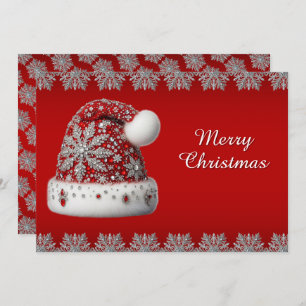 Carte de Noël Red Santa Hat