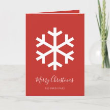 Carte de Noël Red Snowflon