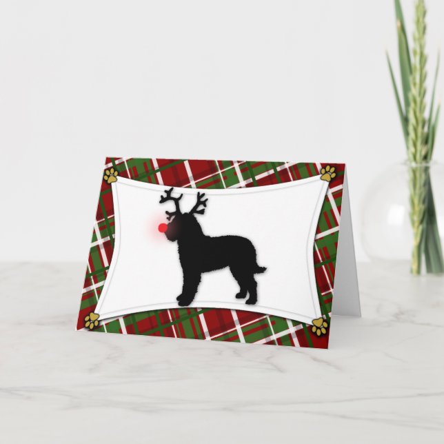 Carte de Noël Reindeer Barbet (Devant)