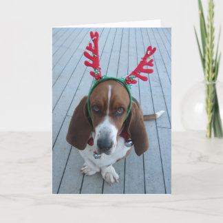 Carte de Noël Reindeer Basset