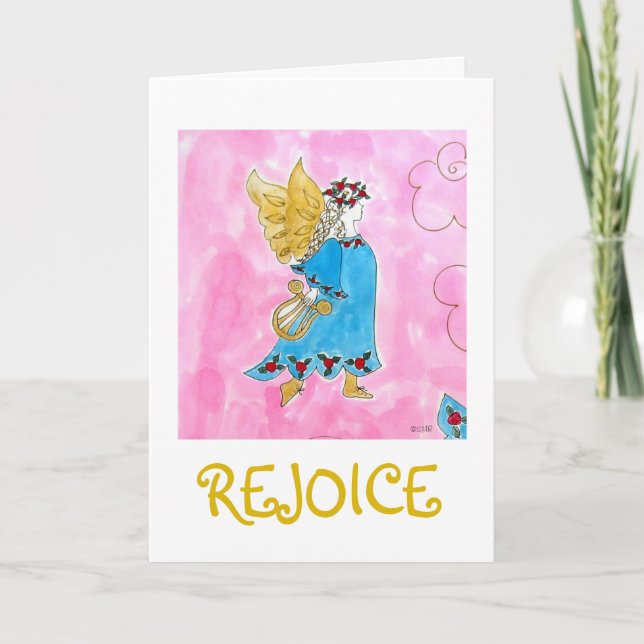 Carte de Noël Rejoice Angel (Devant)