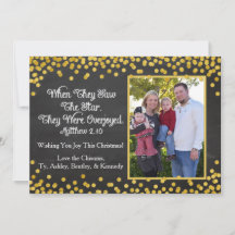 Carte de Noël religieuse avec une photo de famille