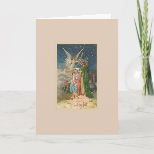 Carte de Noël religieuse danoise Glæ délire juil. (Devant)